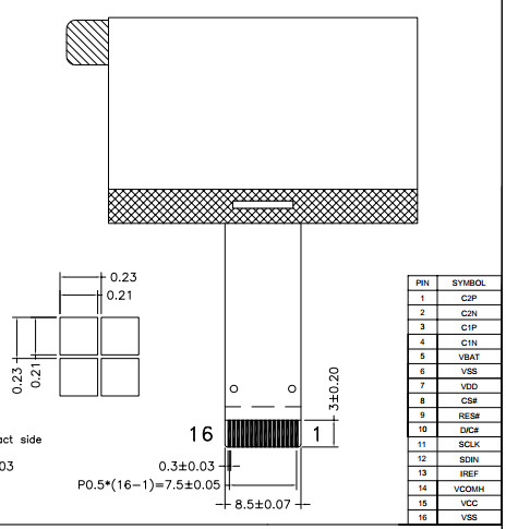 Small 1.3 OLED 128x64 micro lcd display (3)